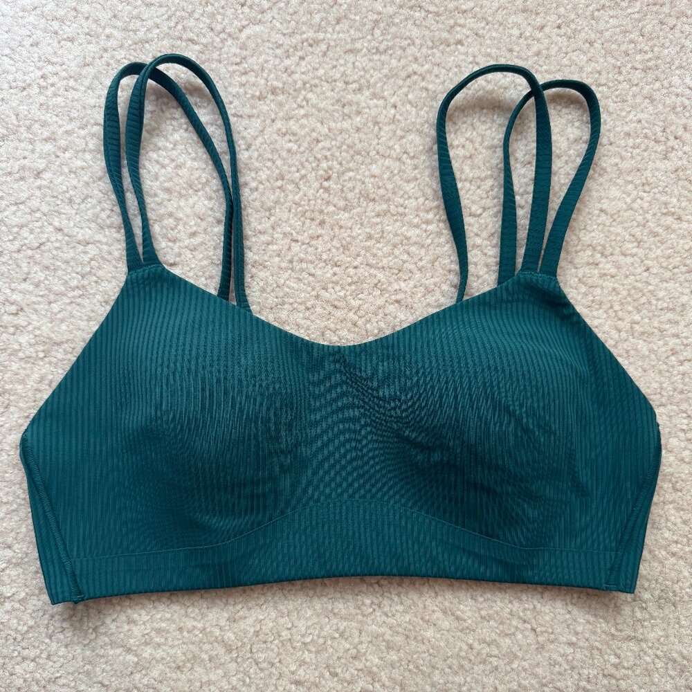 lululemon athletica Teal Ribbed Strappy Sports Bra